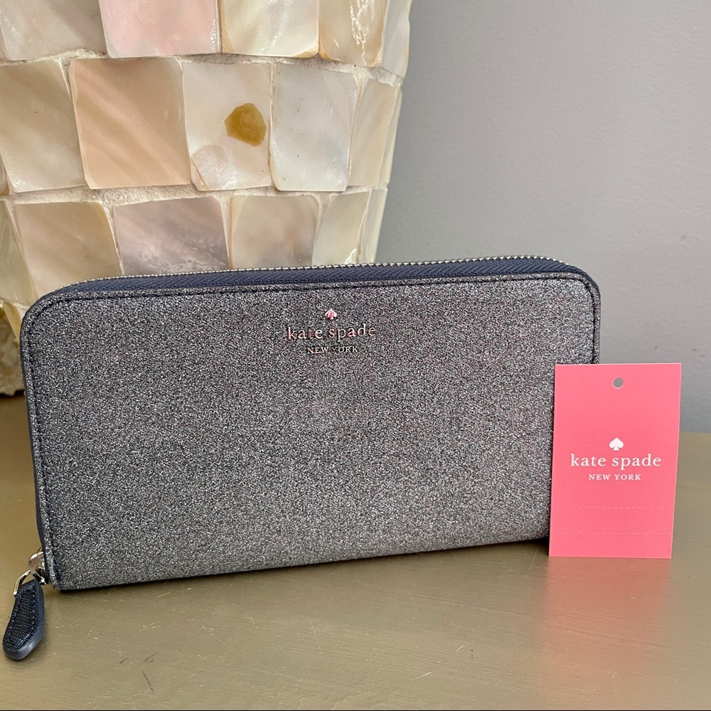 KATE♠️SPADE LOLA GLITTER SATCHEL, WALLET 3 PC SET - Picture 7 of 9